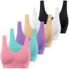 Womens Sports Bras, Yoga Comfort Seamless Stretchy Sports Bra for Women 3 Pack
