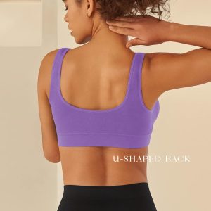 Womens Sports Bras, Yoga Comfort Seamless Stretchy Sports Bra for Women 3 Pack