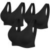 Womens Sports Bras, Yoga Comfort Seamless Stretchy Sports Bra for Women 3 Pack