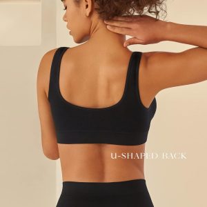 Womens Sports Bras, Yoga Comfort Seamless Stretchy Sports Bra for Women 3 Pack