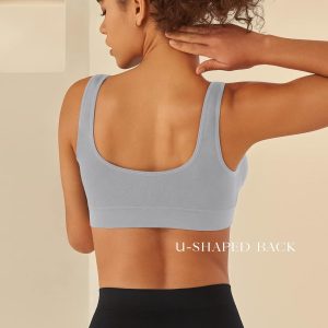 Womens Sports Bras, Yoga Comfort Seamless Stretchy Sports Bra for Women 3 Pack