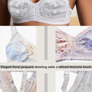 Women's Wireless Bra Full Coverage Bralettes No Underwire Bra Comfortable Everyday Seamless Tshirt Bras 6 Pack