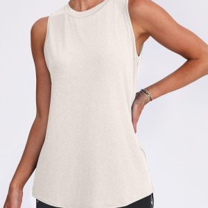 Womens Workout Tank Tops Lightweight Sleeveless Shirts for Women Loose Fit Tops for Athletic Running Tennis Yoga