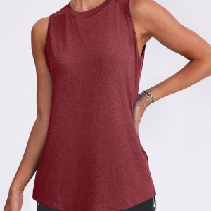 Womens Workout Tank Tops Lightweight Sleeveless Shirts for Women Loose Fit Tops for Athletic Running Tennis Yoga