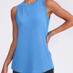 Womens Workout Tank Tops Lightweight Sleeveless Shirts for Women Loose Fit Tops for Athletic Running Tennis Yoga