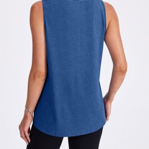 Womens Workout Tank Tops Lightweight Sleeveless Shirts for Women Loose Fit Tops for Athletic Running Tennis Yoga