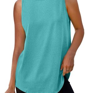 Womens Workout Tank Tops Lightweight Sleeveless Shirts for Women Loose Fit Tops for Athletic Running Tennis Yoga