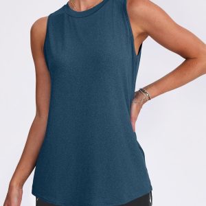 Womens Workout Tank Tops Lightweight Sleeveless Shirts for Women Loose Fit Tops for Athletic Running Tennis Yoga