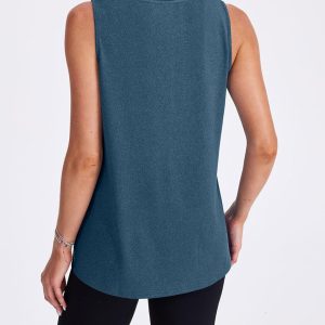 Womens Workout Tank Tops Lightweight Sleeveless Shirts for Women Loose Fit Tops for Athletic Running Tennis Yoga