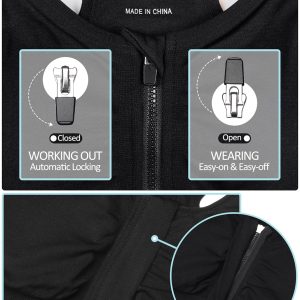 Women's Zip Front Sports Bra Wireless Post-Surgery Bra Active Yoga Sports Bras