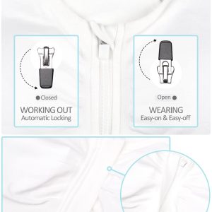 Women's Zip Front Sports Bra Wireless Post-Surgery Bra Active Yoga Sports Bras