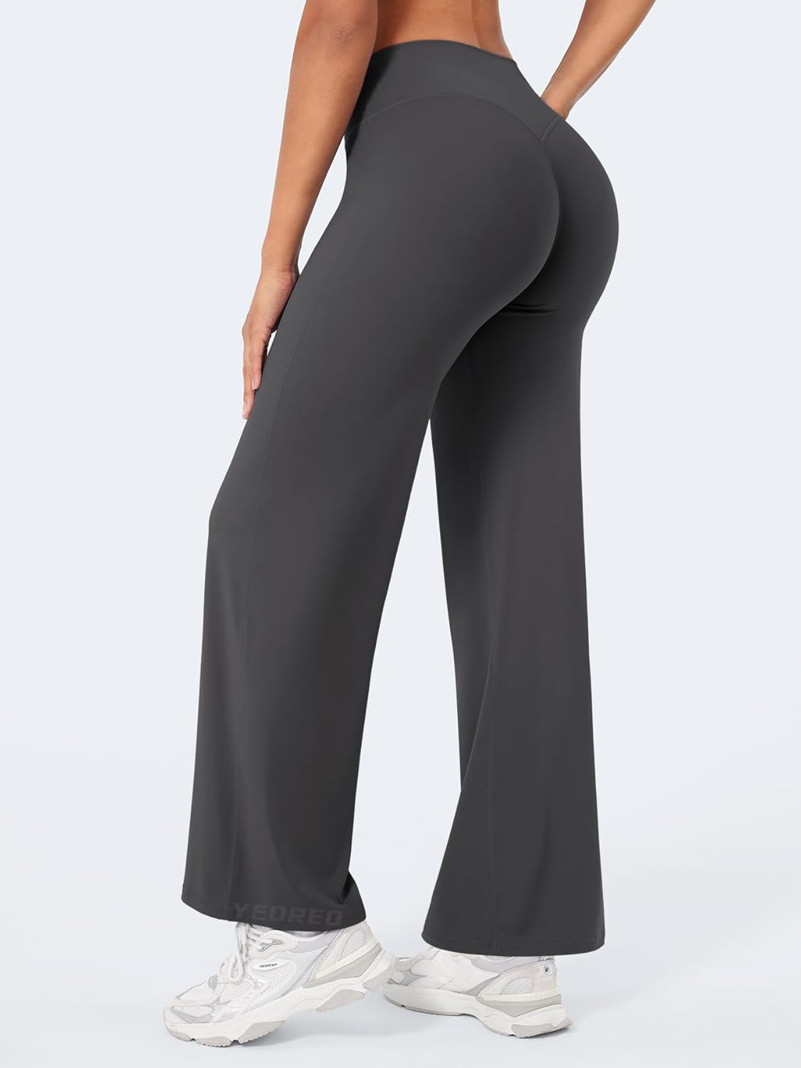 YEOREO Workout Leggings Womens No Front Seam Straight Leggings 29" / 31.5" / 33" High Waist Buttery Eddiy Gym Yoga Pants