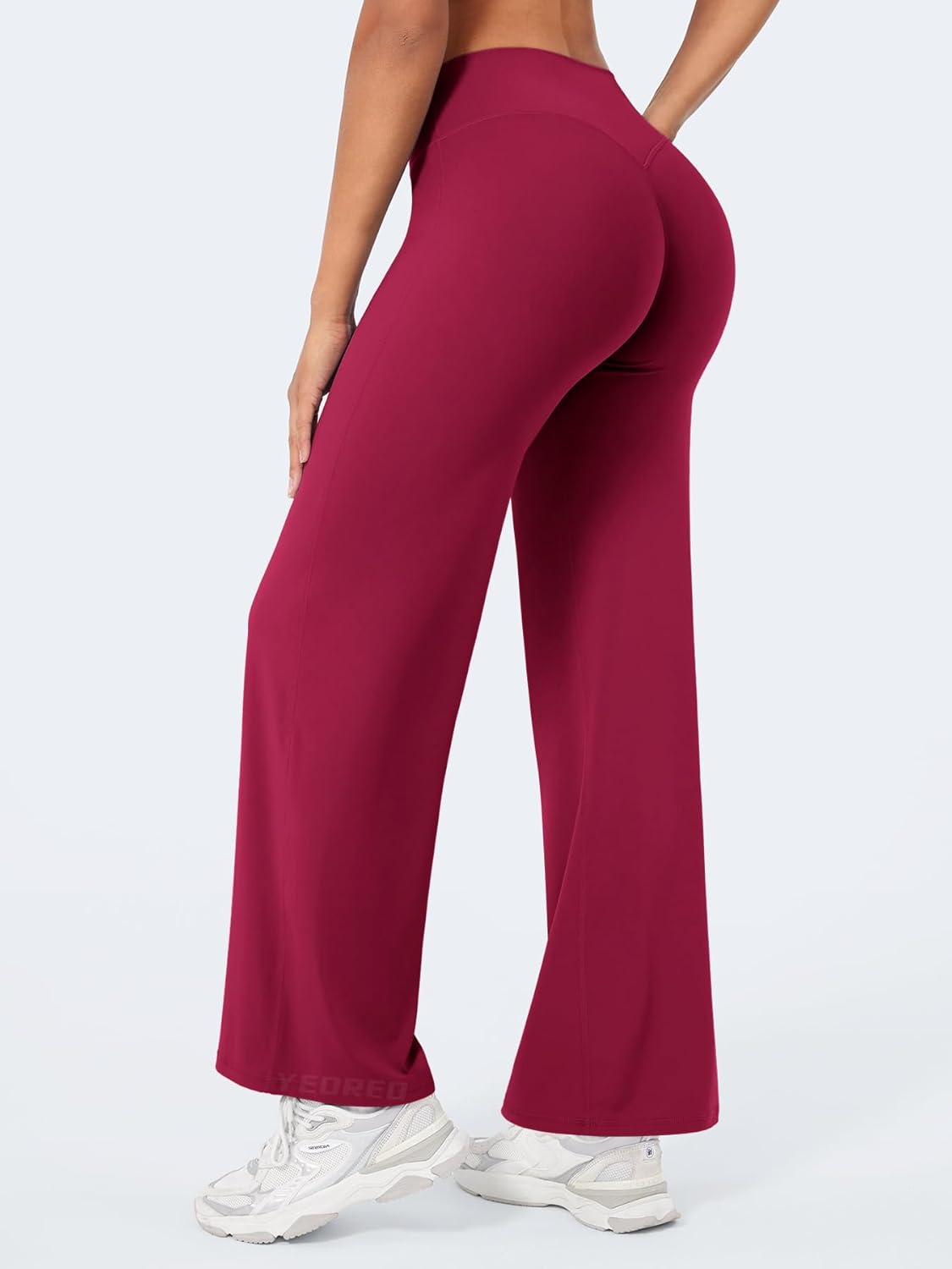 YEOREO Workout Leggings Womens No Front Seam Straight Leggings 29" / 31.5" / 33" High Waist Buttery Eddiy Gym Yoga Pants