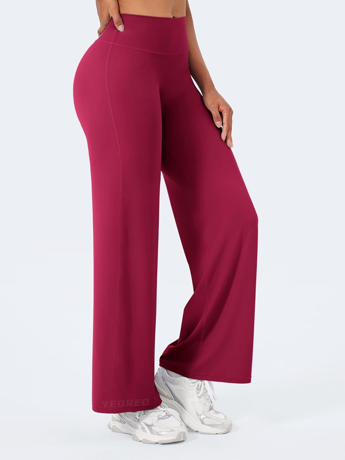 YEOREO Workout Leggings Womens No Front Seam Straight Leggings 29" / 31.5" / 33" High Waist Buttery Eddiy Gym Yoga Pants