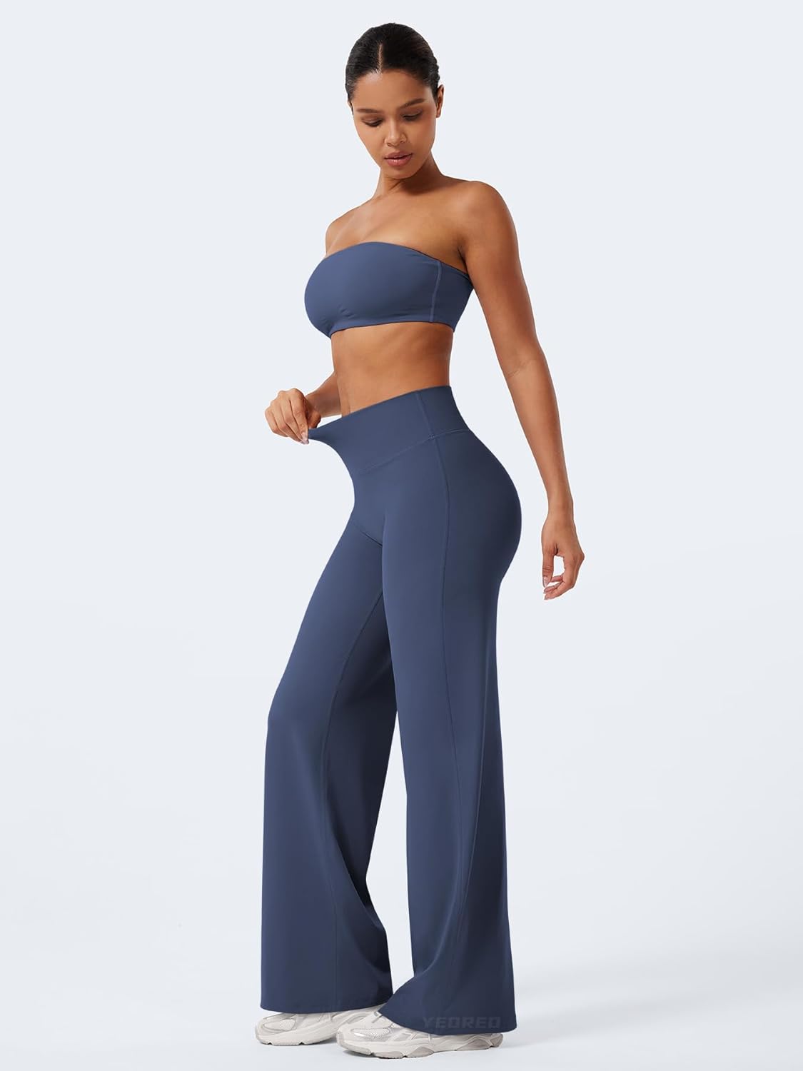 YEOREO Workout Leggings Womens No Front Seam Straight Leggings 29" / 31.5" / 33" High Waist Buttery Eddiy Gym Yoga Pants