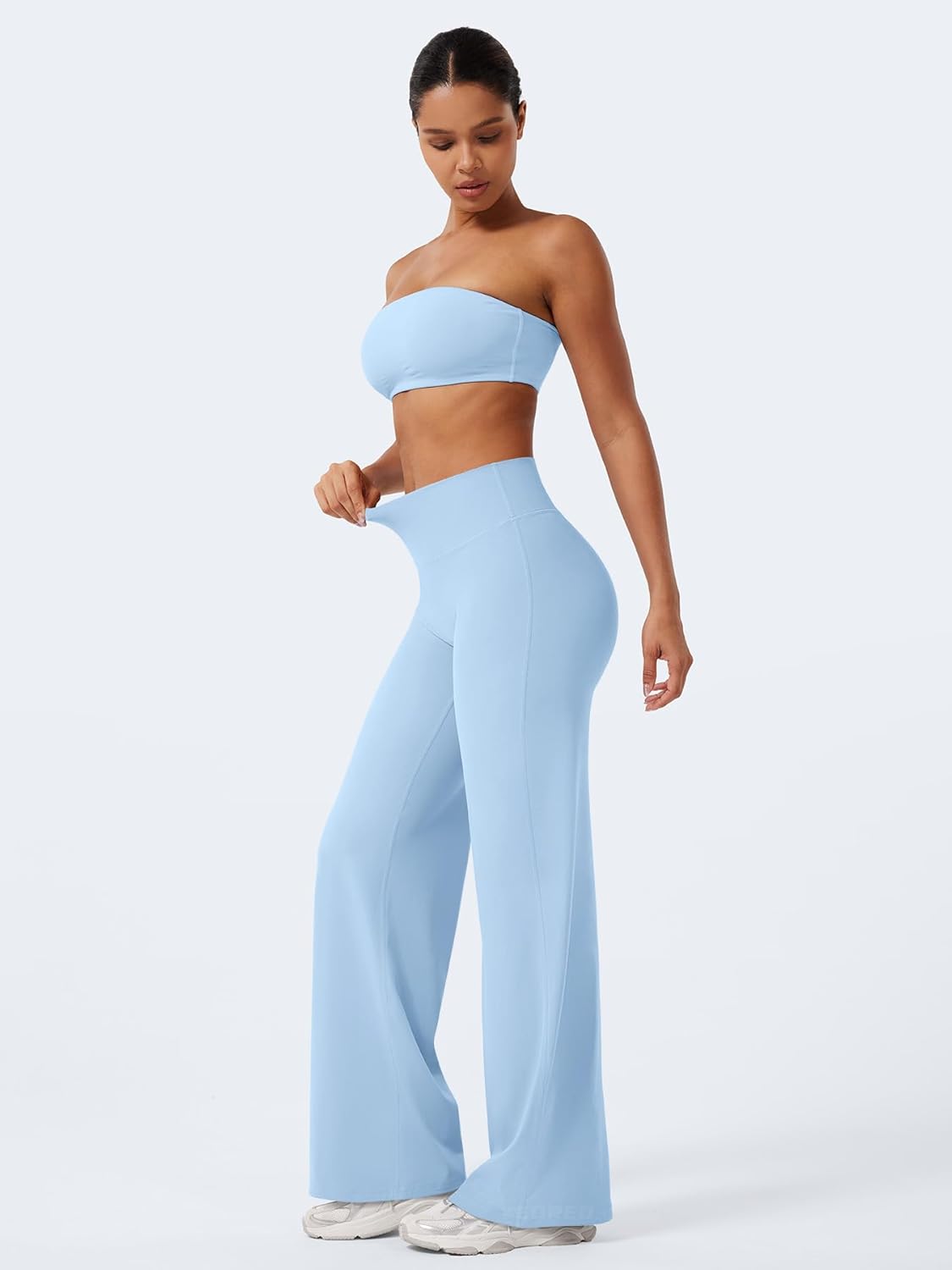 YEOREO Workout Leggings Womens No Front Seam Straight Leggings 29" / 31.5" / 33" High Waist Buttery Eddiy Gym Yoga Pants