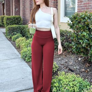 YEOREO Workout Leggings Womens No Front Seam Straight Leggings 29