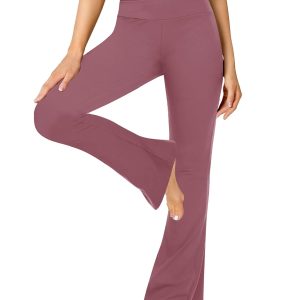 ZOOSIXX Flare Yoga Pants for Women, Crossover Soft Bootcut Leggings