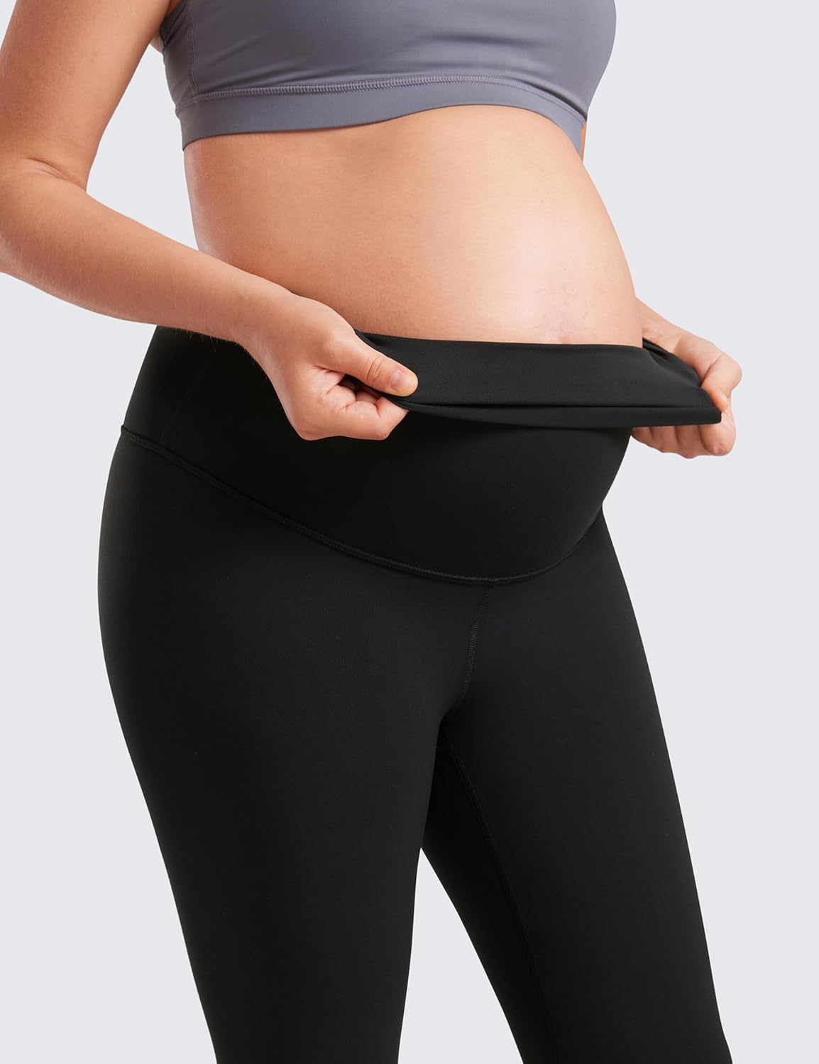 CRZ YOGA Womens Butterluxe Maternity Leggings Over The Belly 25" - Buttery Soft Workout Activewear Yoga Pregnancy Pants