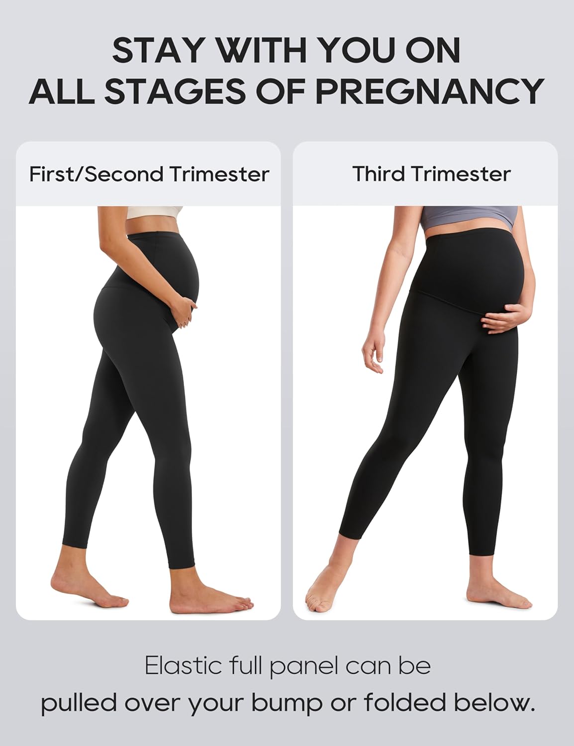 CRZ YOGA Womens Butterluxe Maternity Leggings Over The Belly 25" - Buttery Soft Workout Activewear Yoga Pregnancy Pants